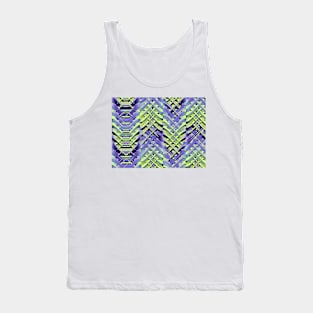 Yellow and Purple Abstract Texture Tank Top